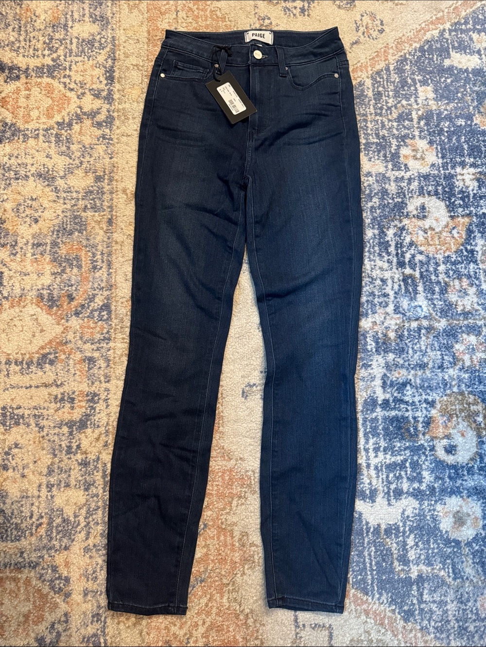 PAIGE Women's Dark Blue Skinny Jeans